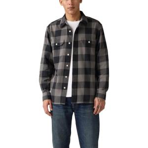 Levi’s Men’s Classic Worker Long Sleeve Shirt((New) Albany Plaid Smoked Pearl Twill)