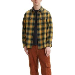 Levi’s Men’s Classic Worker Long Sleeve Shirt(Scottie Plaid Desert Sun)