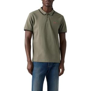 Levi’s Mens Housemark Polo((New) Wood Tipping Stripe Mulled Basil)