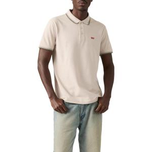 Levi’s Mens Housemark Polo((New) Wood Tipping Stripe Pumice Stone)