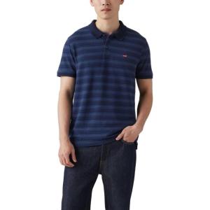 Levi’s Mens Housemark Polo(Rayn Stripe Dark Indigo Pique)