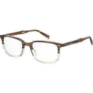 Levi’s Men’s LV 5019 Rectangular Prescription Eyewear Frames, Brown Horn/Demo Lens, 54 mm, 19mm