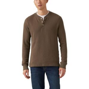 Levi’s Men’s Long Sleeve Thermal 3 Button Henley(Khaki Green)