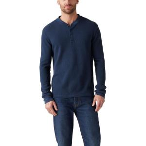 Levi’s Men’s Long Sleeve Thermal 3 Button Henley(Navy Blazer)