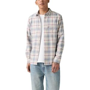 Levi’s Mens Overall((New) Huxley Plaid Silver Birch Flannel)