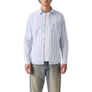 Levi’s Mens Overall((New) Kayden Stripe Chambray Blue)