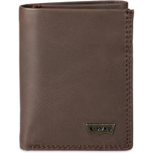 Levi’s Men’s RFID Trifold Wallet-Sleek and Slim Includes ID Window and Credit Card Holder(Brown Xcap)
