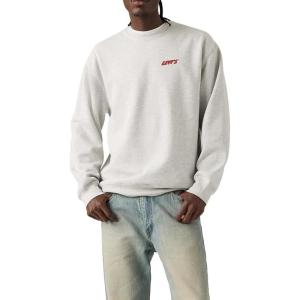 Levi’s Men’s Relaxed Graphic Crewneck Sweatshirt((New) Light Heather Grey)