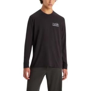 Levi’s Men’s Relaxed Graphic Long Sleeve T-Shirt((New) Broken Record Ls Caviar)