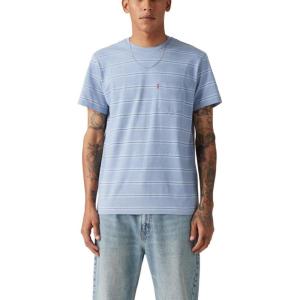 Levi’s Men’s Short Sleeve Classic Pocket Tee (Available in Big)(Dino Stripe Cliff Jersey)