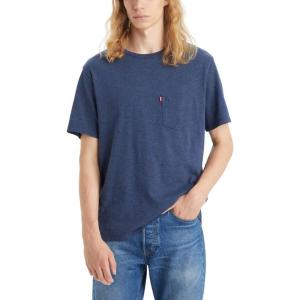 Levi’s Men’s Short Sleeve Classic Pocket Tee (Available in Big)((New) Dress Blues Heather)