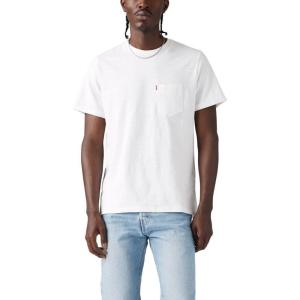 Levi’s Men’s Short Sleeve Classic Pocket Tee (Available in Big)(White Jersey)