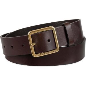 Levi’s Women’s Casual Leather Belt With Square Buckle – Stylish Jeans & Dress Belt (Regular & Plus Sizes)(Brown Elevated)