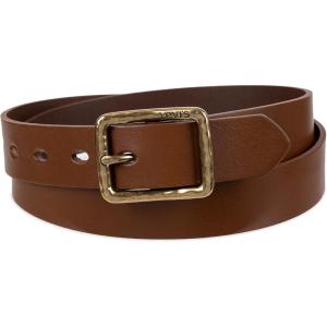 Levi’s Women’s Casual Leather Belt With Square Buckle – Stylish Jeans & Dress Belt (Regular & Plus Sizes)(Tan Centerbar)