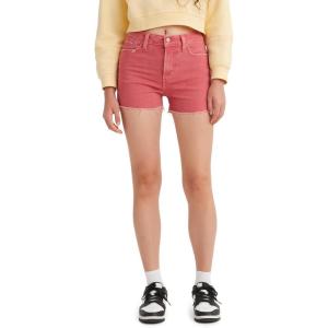 Levi’s Women’s High Rise Shorts((New) Red Garment Dye)