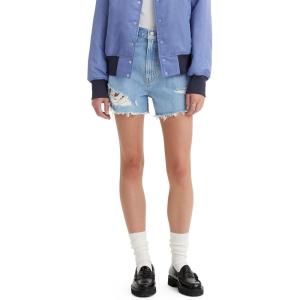 Levi’s Women’s High Waisted Mom Shorts (Also Available in Plus)(Light Indigo Stonewash)