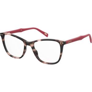 Levi’s Women’s LV 5018 Cat Eye Prescription Eyewear Frames, Pink Havana/Demo Lens, 52 mm, 17mm