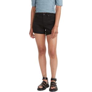 Levi’s Women’s Mid-Length Shorts((New) Black and Black)
