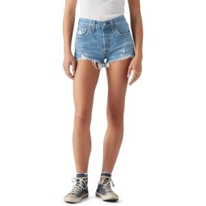 Levi’s Women’s Premium 501 Original Shorts ​​​​​(Also Available in Plus)(Athens Mid Short – Medum Indigo)
