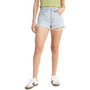 Levi’s Women’s Premium 501 Original Shorts ​​​​​(Also Available in Plus)(Ojai Frost – Light Indigo)