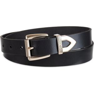 Levi’s Women’s Slim Casual Western Style Leather Jean Belt With Metal Tip – Regular & Plus Sizes(Black Classic)