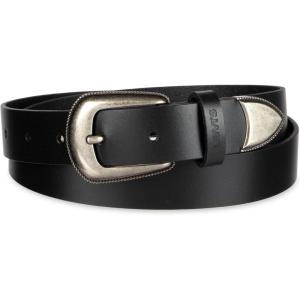 Levi’s Women’s Slim Casual Western Style Leather Jean Belt With Metal Tip – Regular & Plus Sizes(Black Detail)