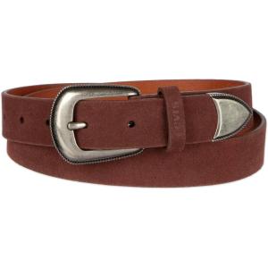 Levi’s Women’s Slim Casual Western Style Leather Jean Belt With Metal Tip – Regular & Plus Sizes(Brown Suede)