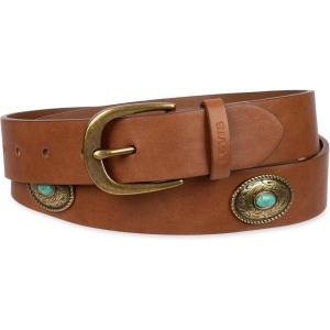 Levi’s Women’s Western Inspired Fashion Belts for Jeans, Trousers and Dresses(Tan Concho)