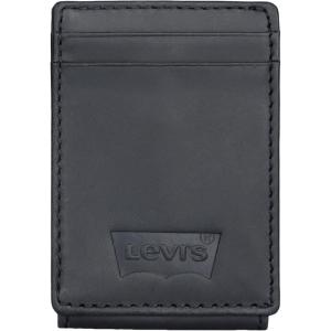 Levi’s mens RFID Slim Everyday Card Case Wallet(Black)