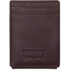 Levi’s mens RFID Slim Everyday Card Case Wallet(Brown)
