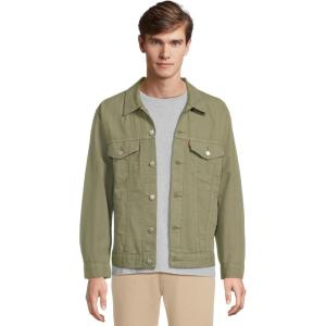 Levi’s mens Relaxed Fit Trucker(Deep Lichen Green)