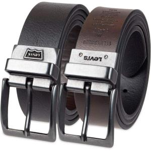 Levi’s mens Reversible Casual Jeans Belt(Black/Brown Rev)