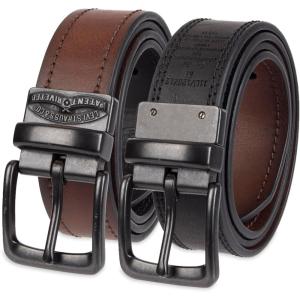 Levi’s mens Reversible Casual Jeans Belt(Brown/Black Single Stitch)