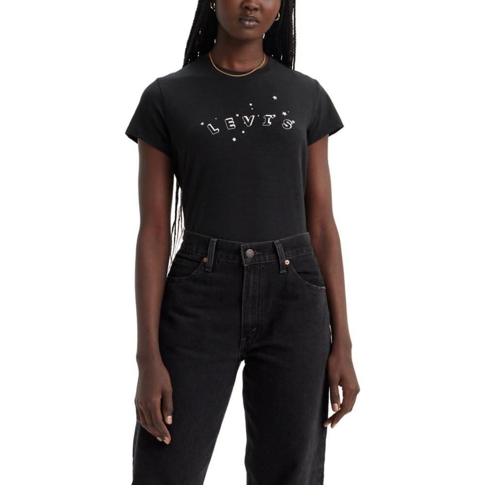 imageLevis Womens Perfect Graphic Tee ShirtNew Starry Night Caviar