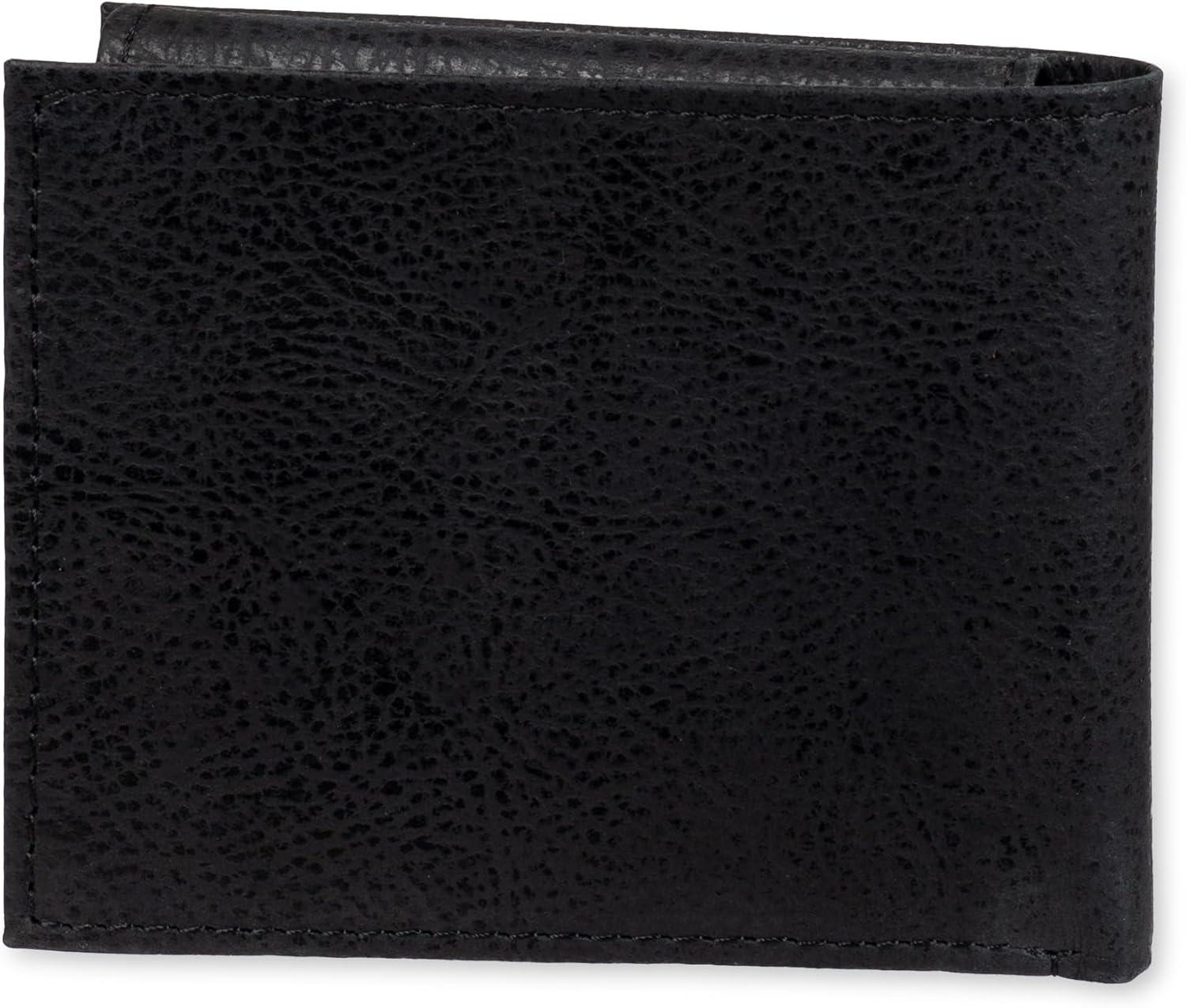 imageLevis mens Classic Bifold Passcase Wallet With Multiple Card Slots and Id Window Black OrnamentBlack Embossed
