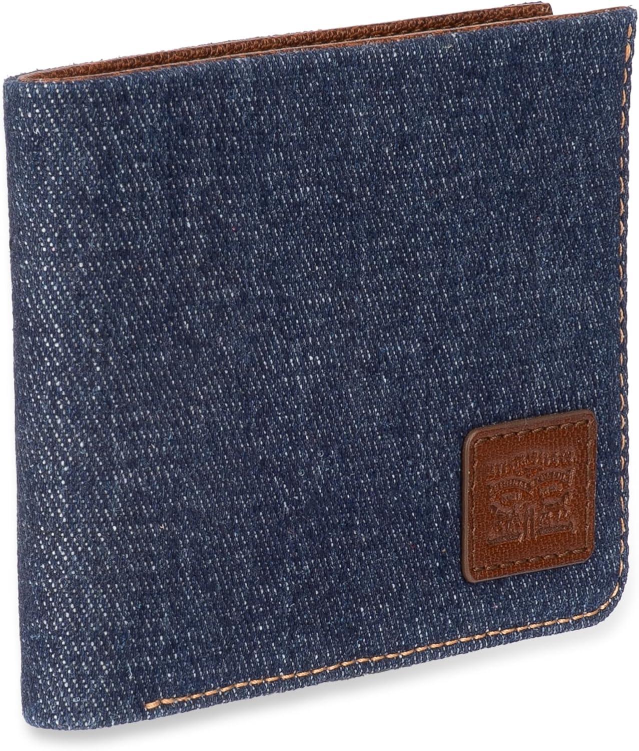 imageLevis mens Classic Bifold Passcase Wallet With Multiple Card Slots and Id Window Black OrnamentIndigo