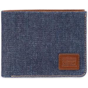 Levi’s mens Classic Bifold Passcase Wallet With Multiple Card Slots and Id Window Black Ornament(Indigo)