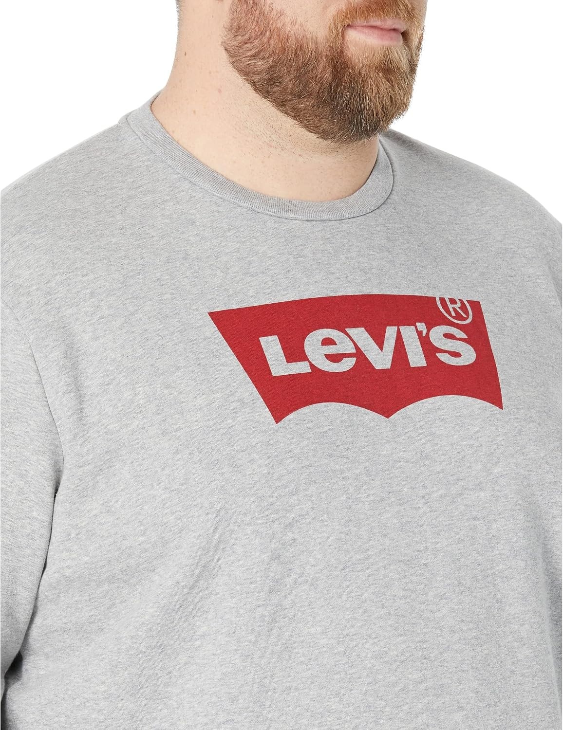 image:imageLevis mens Graphic Crewneck SweatshirtHeather Gray Fleece